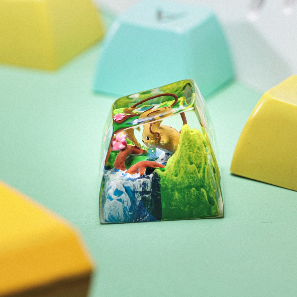 Pokemon - Raichu Artisan Keycap Breakwooden 5