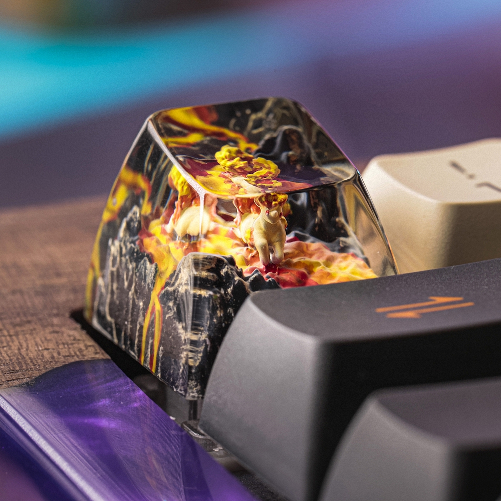 Pokemon - Rapidash Artisan Keycap Breakwooden 2