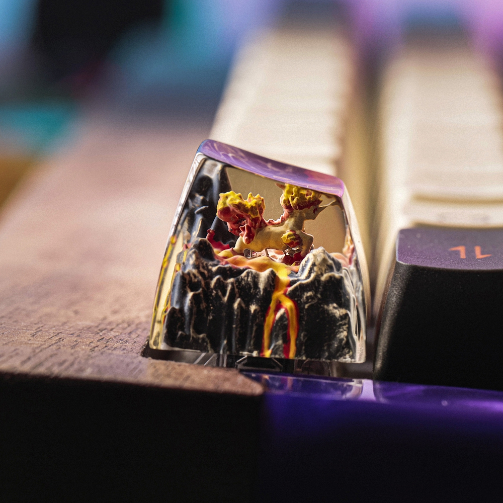 Pokemon - Rapidash Artisan Keycap Breakwooden 2