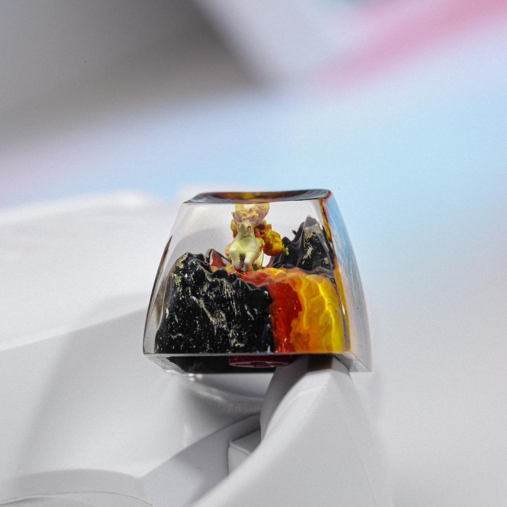 Pokemon - Rapidash Artisan Keycap Breakwooden 3
