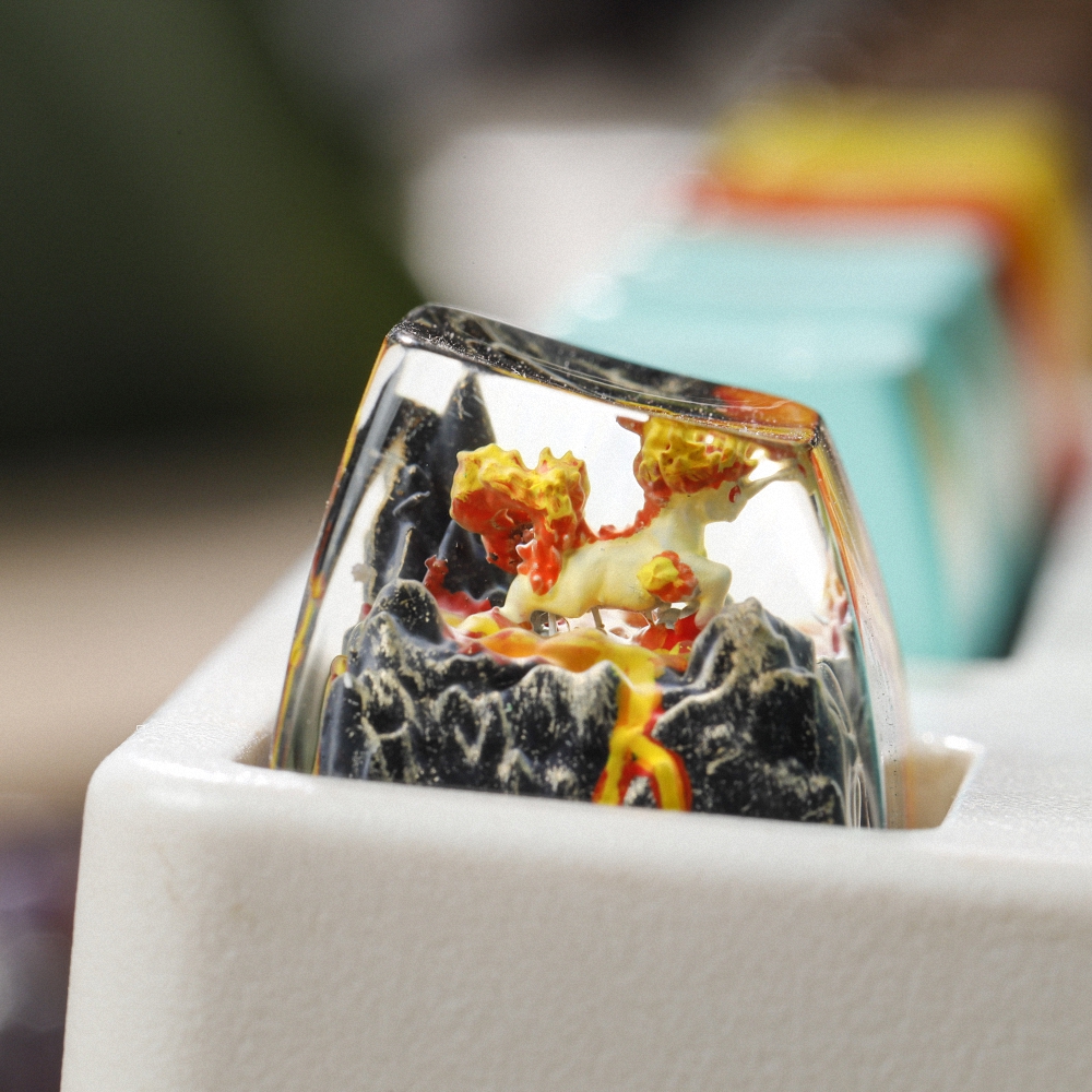 Pokemon - Rapidash Artisan Keycap Breakwooden 4