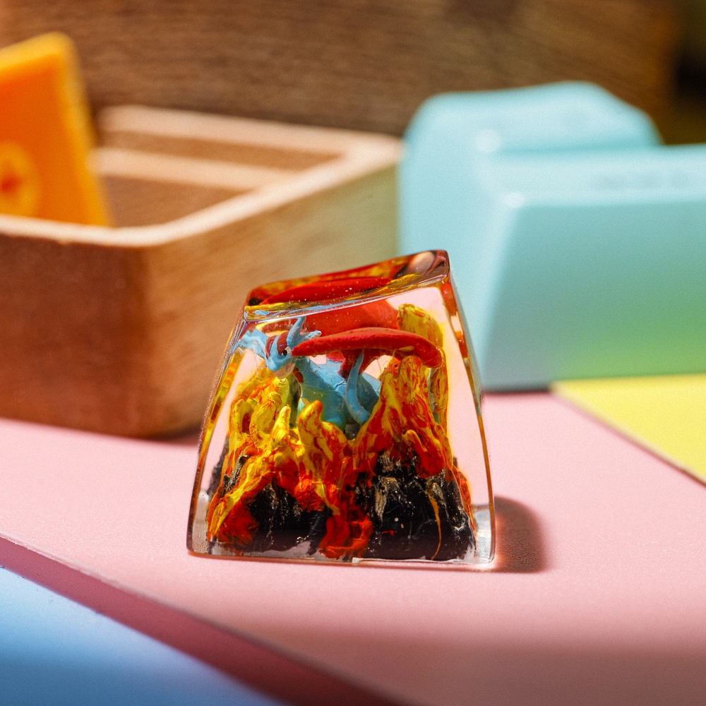 Pokemon - Salamence Artisan Keycap Breakwooden