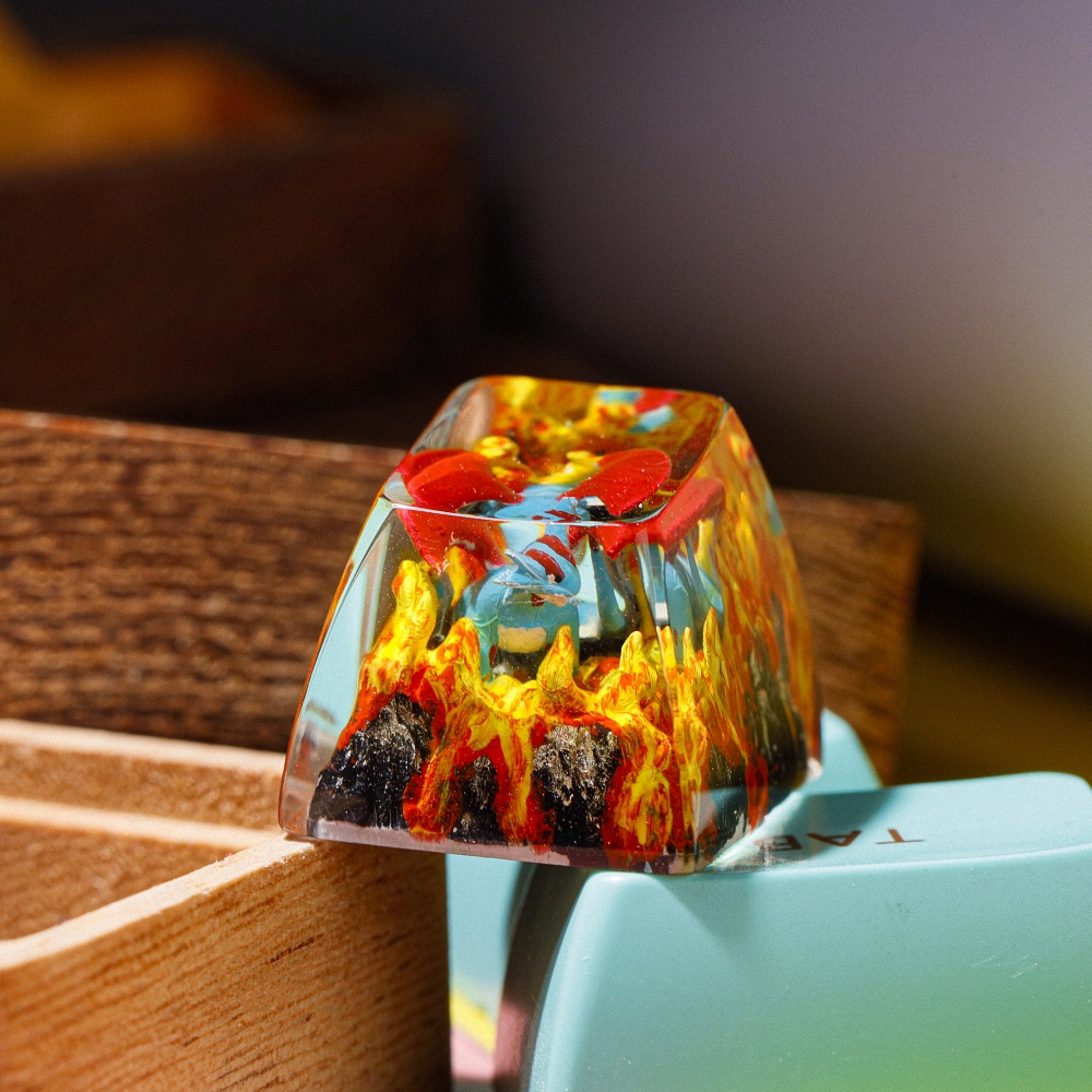 Pokemon - Salamence Artisan Keycap Breakwooden