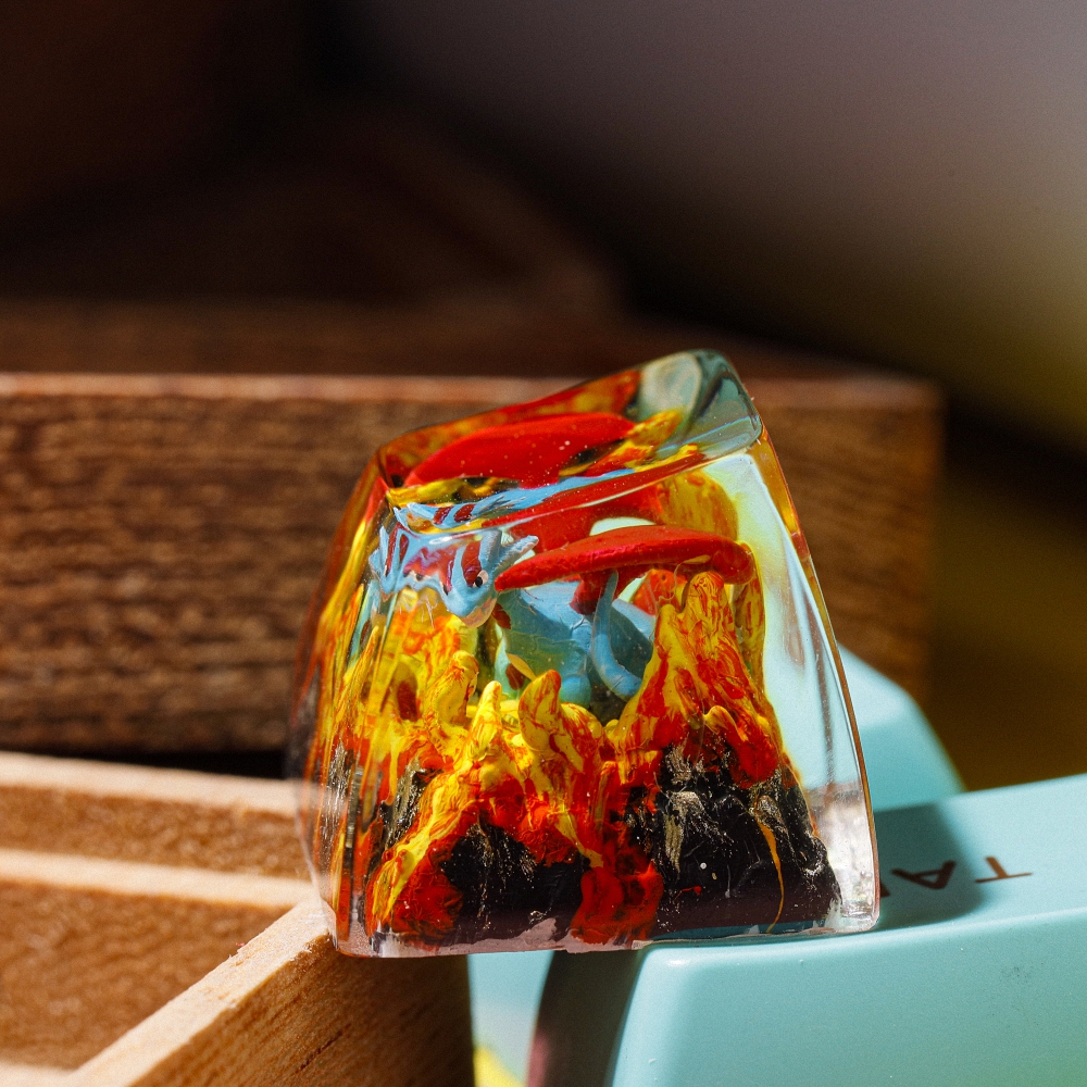 Pokemon - Salamence Artisan Keycap Breakwooden