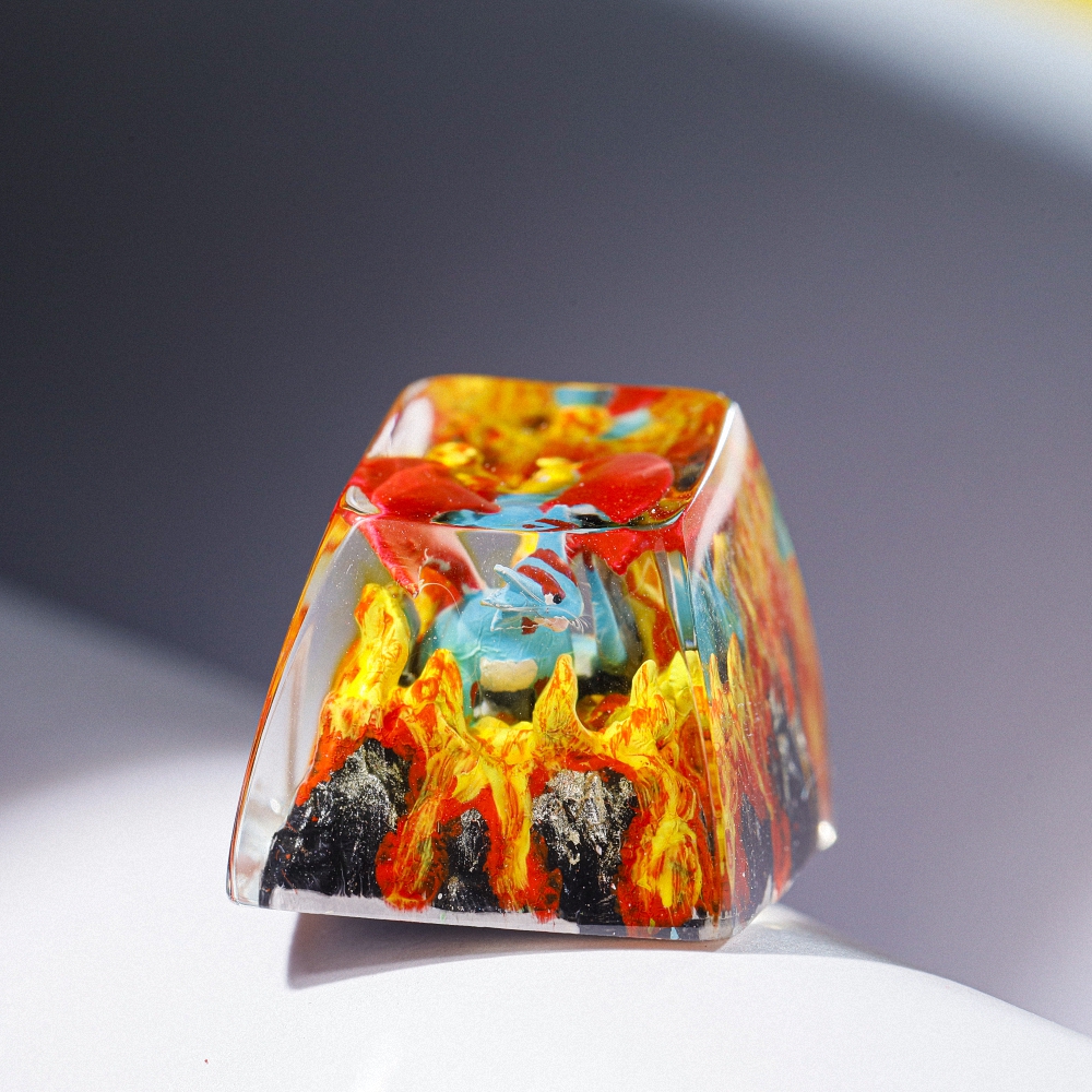 Pokemon - Salamence Artisan Keycap Breakwooden