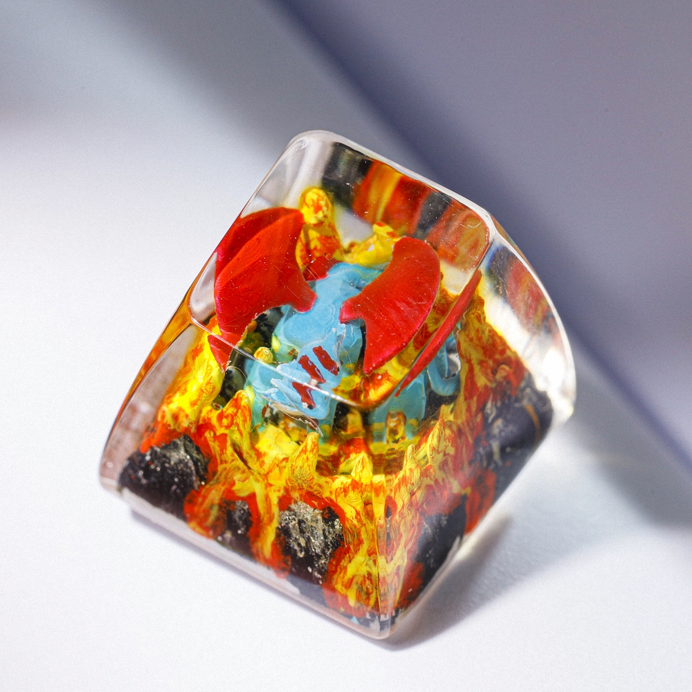 Pokemon - Salamence Artisan Keycap Breakwooden