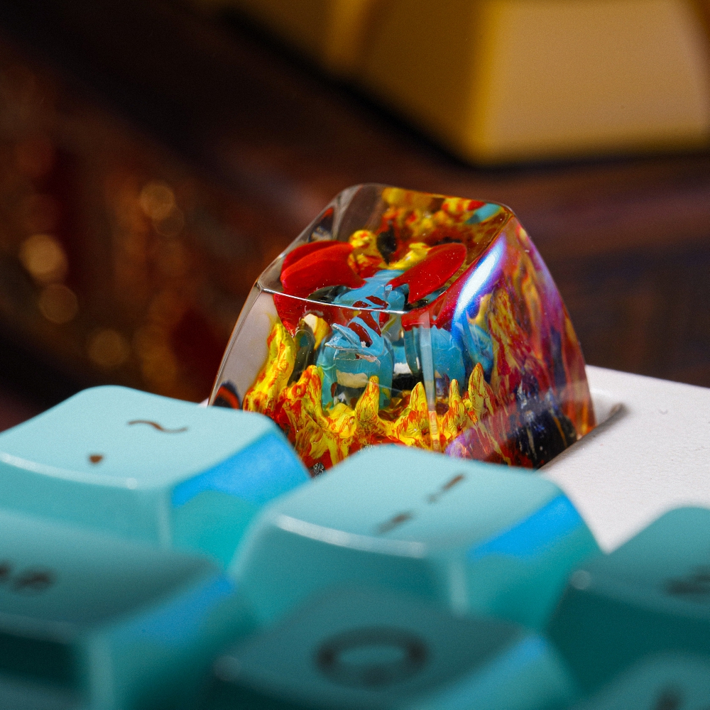 Pokemon - Salamence Artisan Keycap Breakwooden