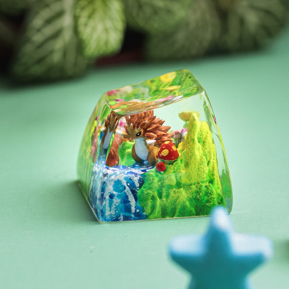 Pokemon - Sandslash Artisan Keycap Breakwooden 3