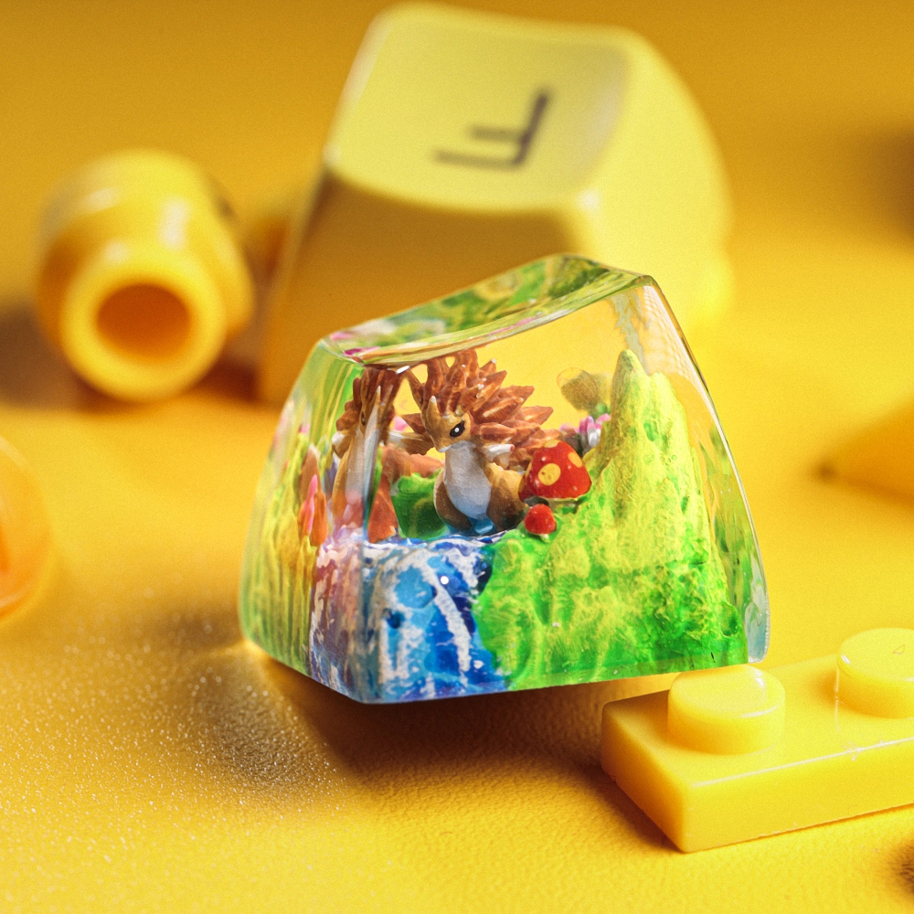 Pokemon - Sandslash Artisan Keycap Breakwooden 3