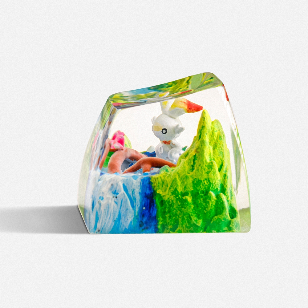 Pokemon - Scorbunny Artisan Keycap Breakwooden 2