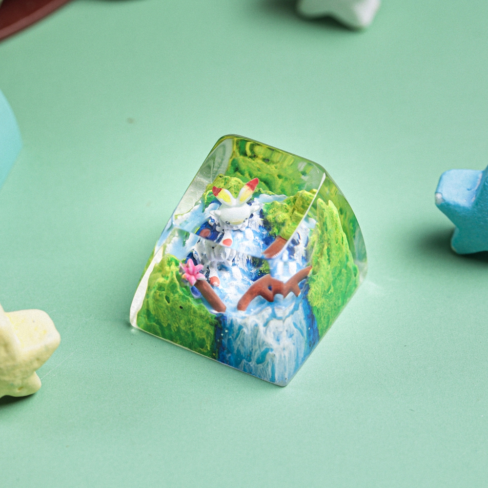 Pokemon - Scorbunny Artisan Keycap Breakwooden 3