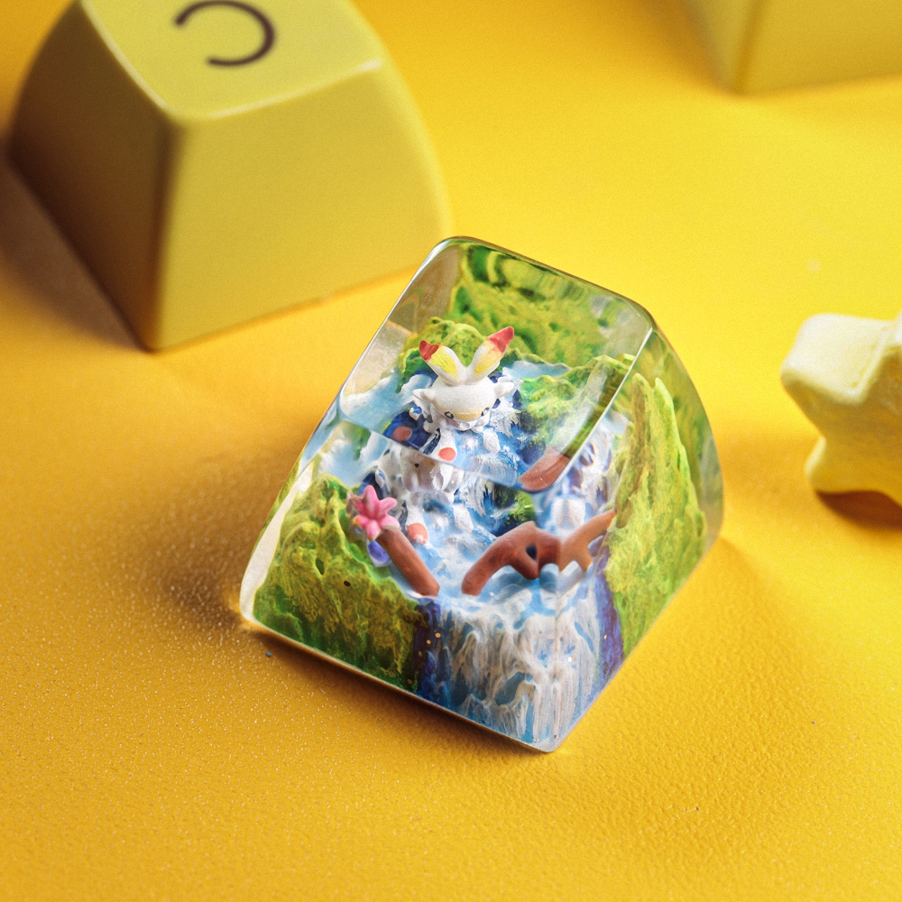 Pokemon - Scorbunny Artisan Keycap Breakwooden 3