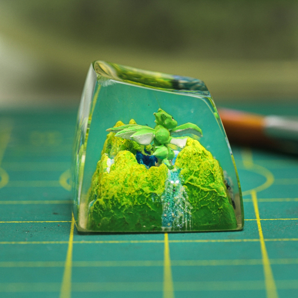 Pokemon - Scyther Artisan Keycap Breakwooden