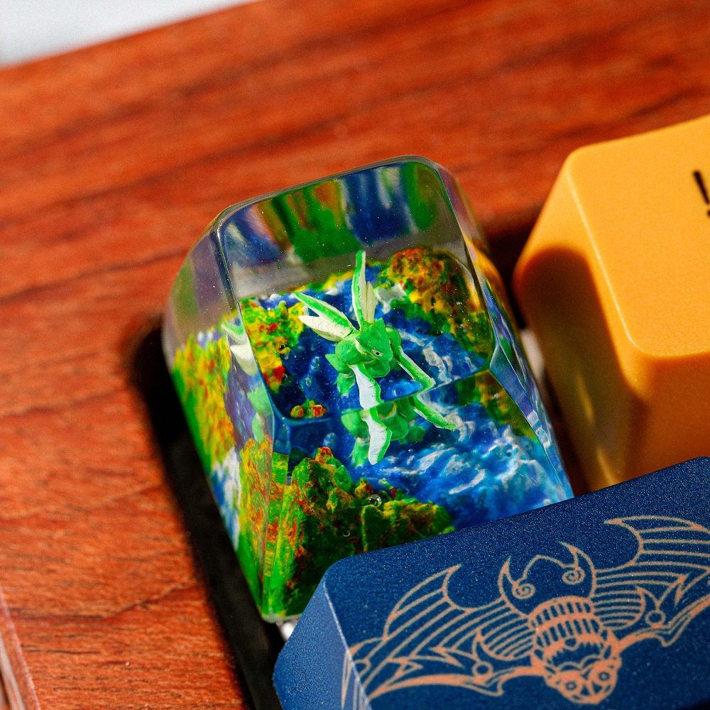 Pokemon - Scyther Artisan Keycap Breakwooden 2