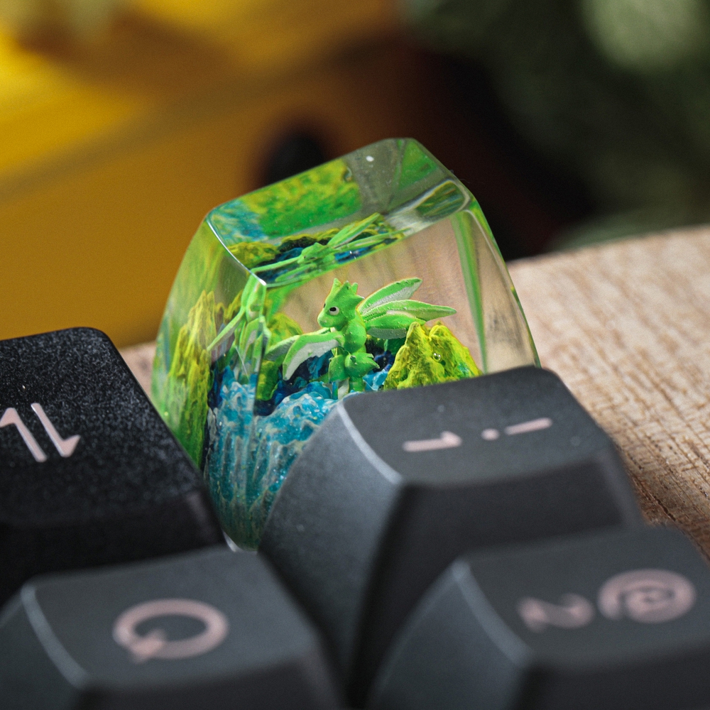 Pokemon - Scyther Artisan Keycap Breakwooden 4