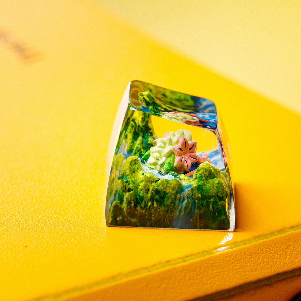 Pokemon - Shaymin Artisan Keycap Breakwooden