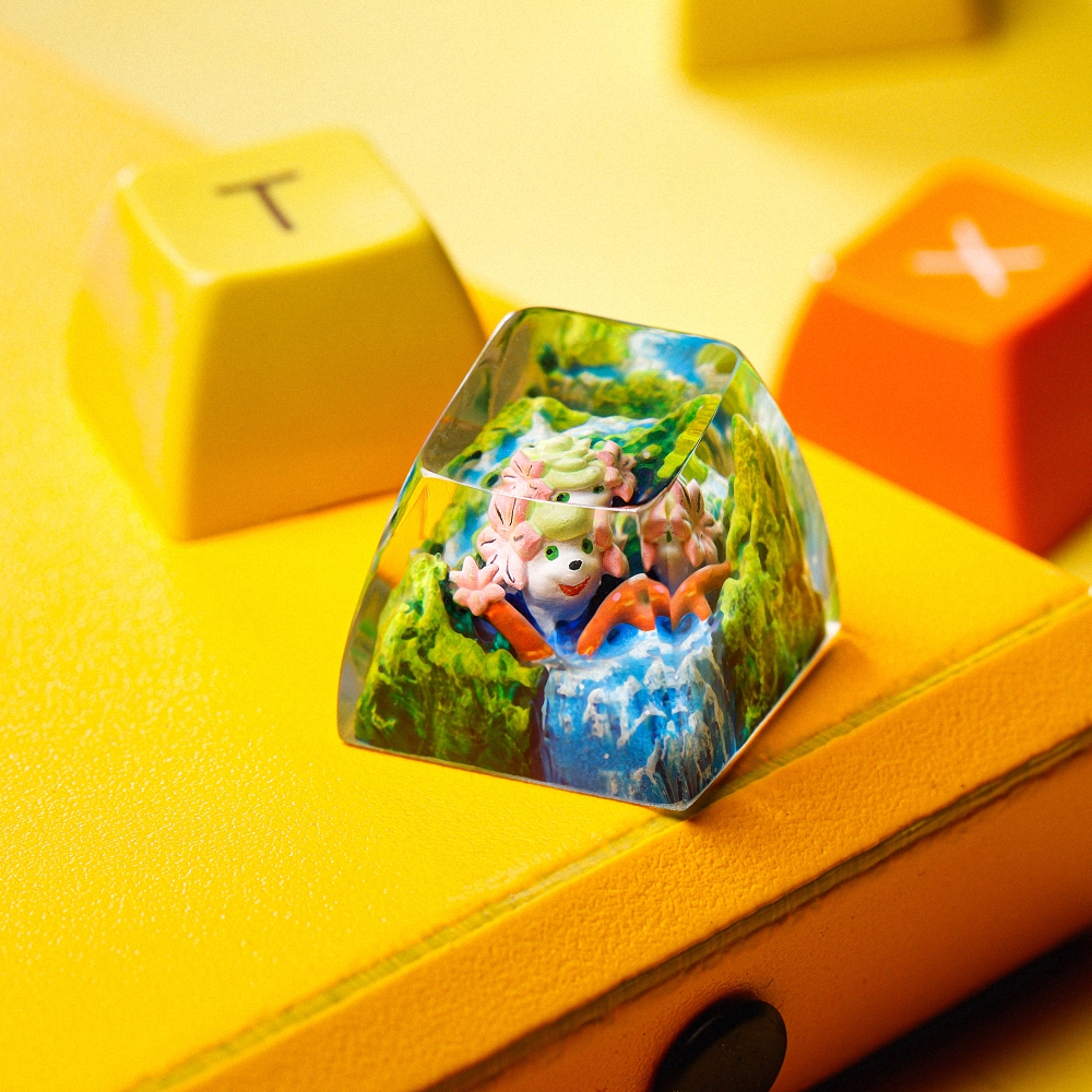 Pokemon - Shaymin Artisan Keycap Breakwooden