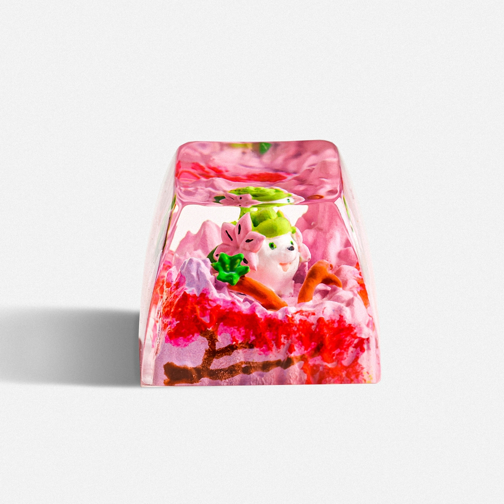 Pokemon - Shaymin Artisan Keycap Breakwooden 2