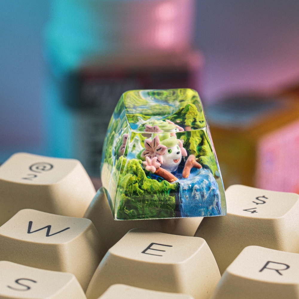 Pokemon - Shaymin Artisan Keycap Breakwooden 4