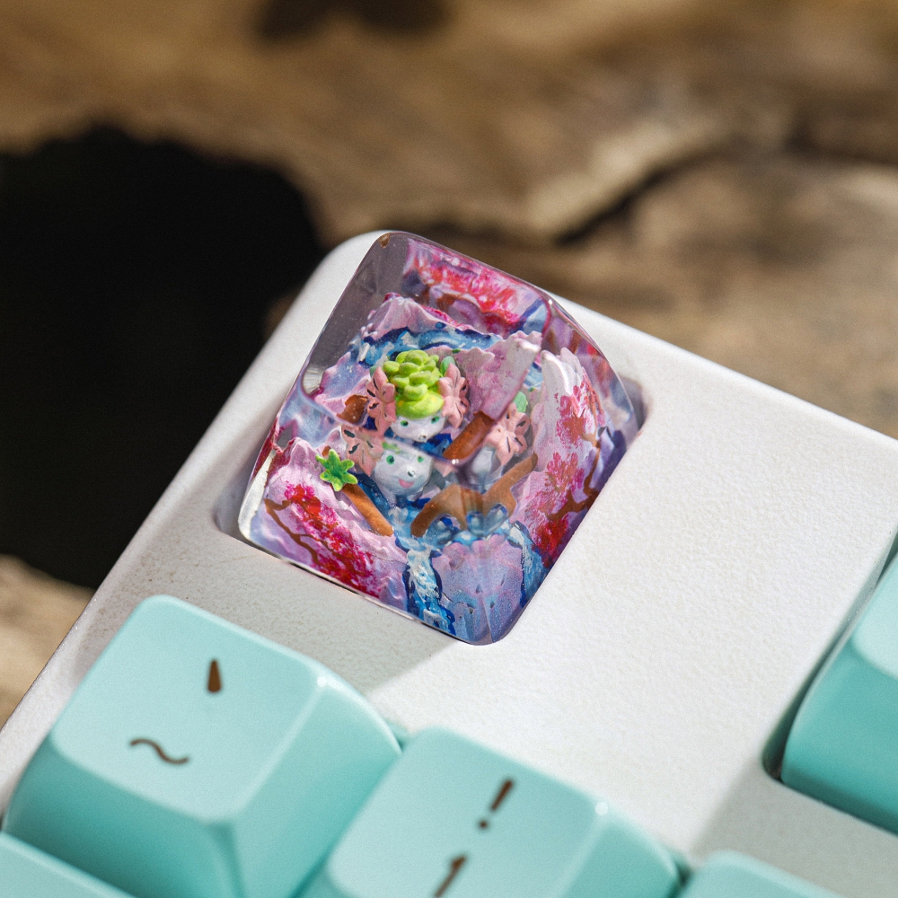 Pokemon - Shaymin Artisan Keycap Breakwooden 5