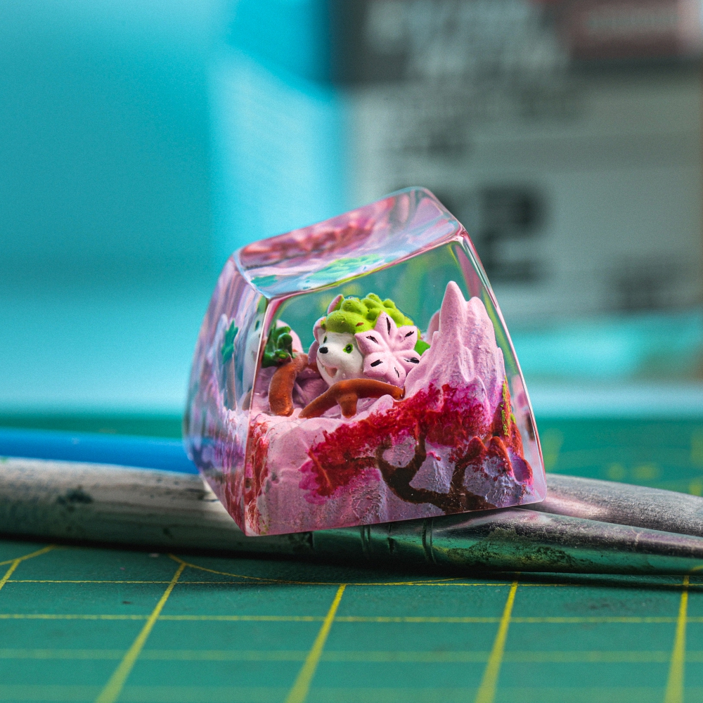 Pokemon - Shaymin Artisan Keycap Breakwooden 6