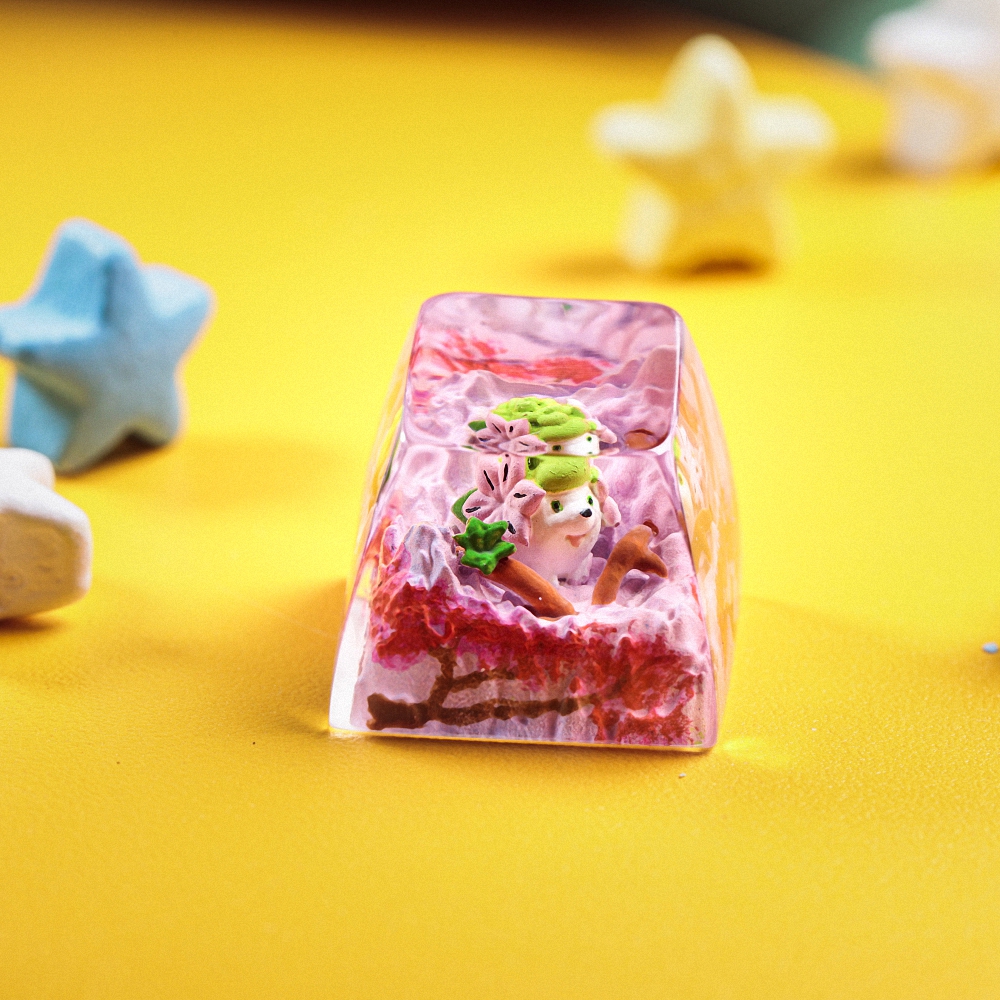 Pokemon - Shaymin Artisan Keycap Breakwooden 8