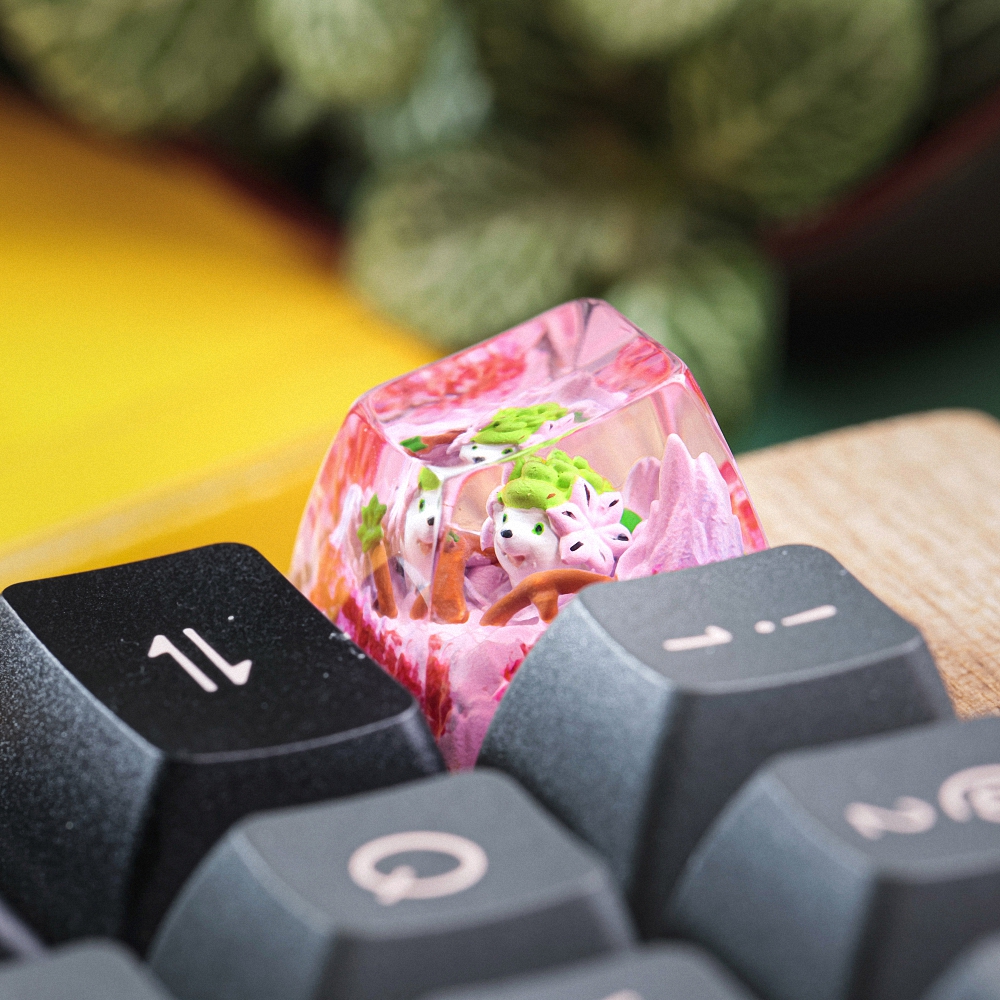 Pokemon - Shaymin Artisan Keycap Breakwooden 8