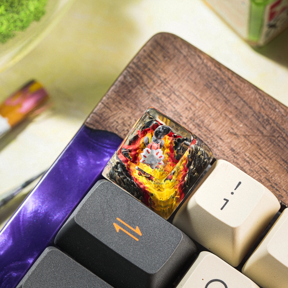 Pokemon - Shinny Arcanine Artisan Keycap Breakwooden