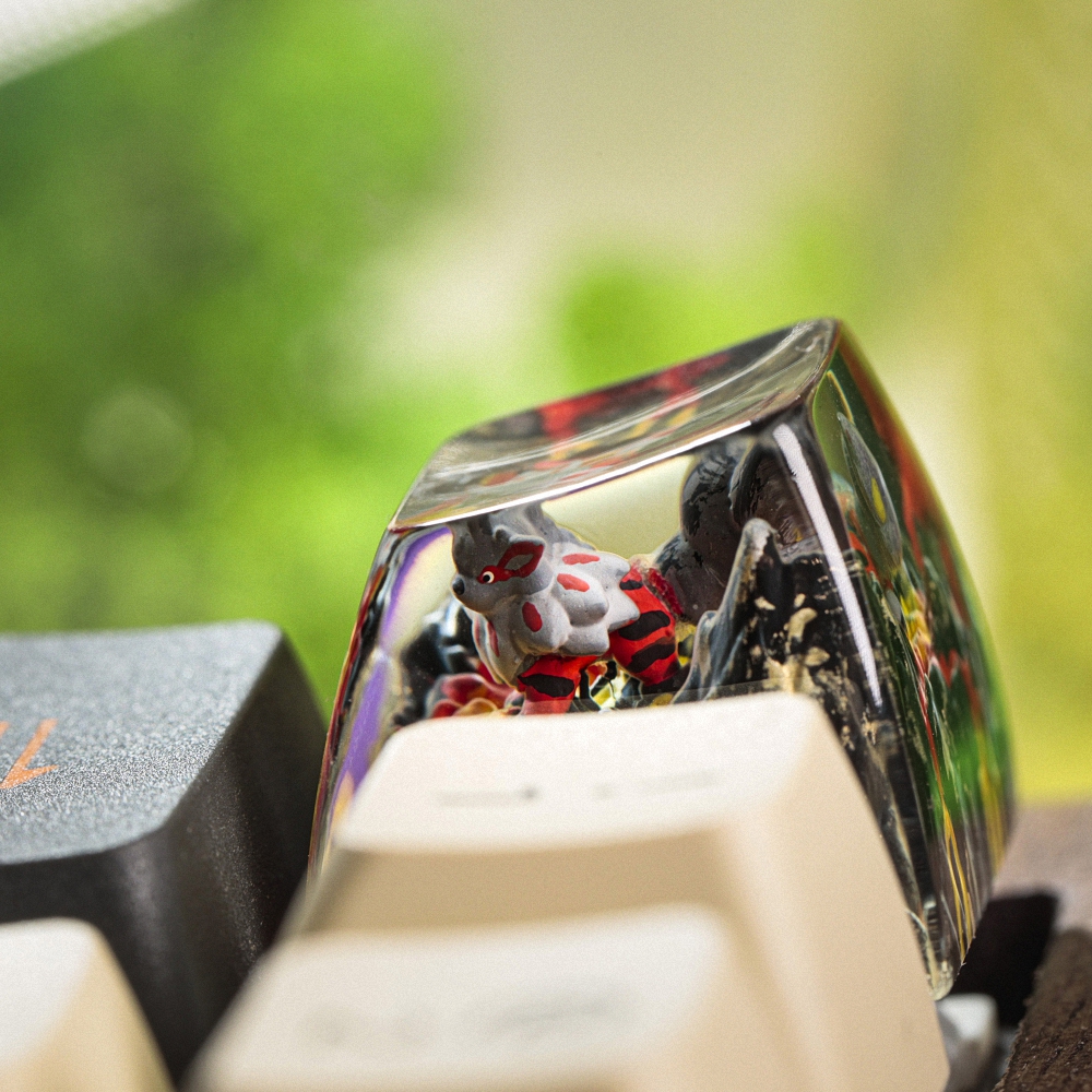 Pokemon - Shinny Arcanine Artisan Keycap Breakwooden