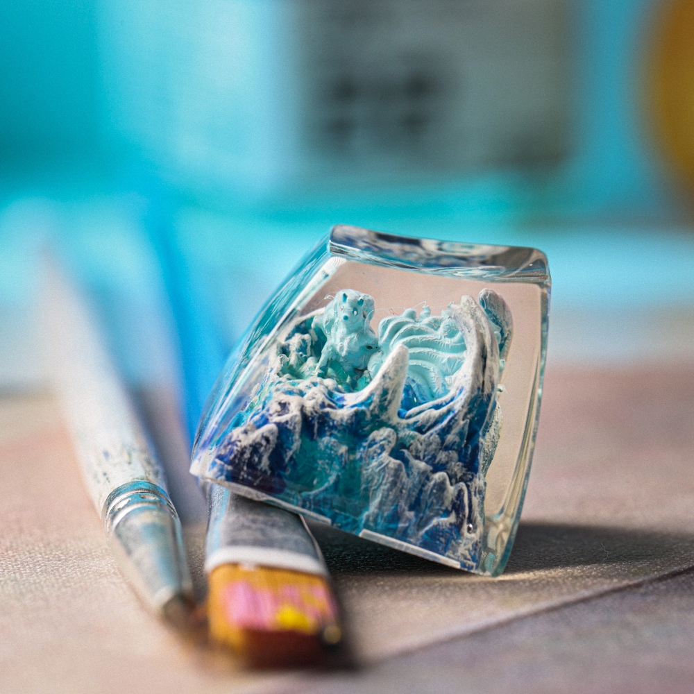 Pokemon - Shiny Ninetales Artisan Keycap Breakwooden 3