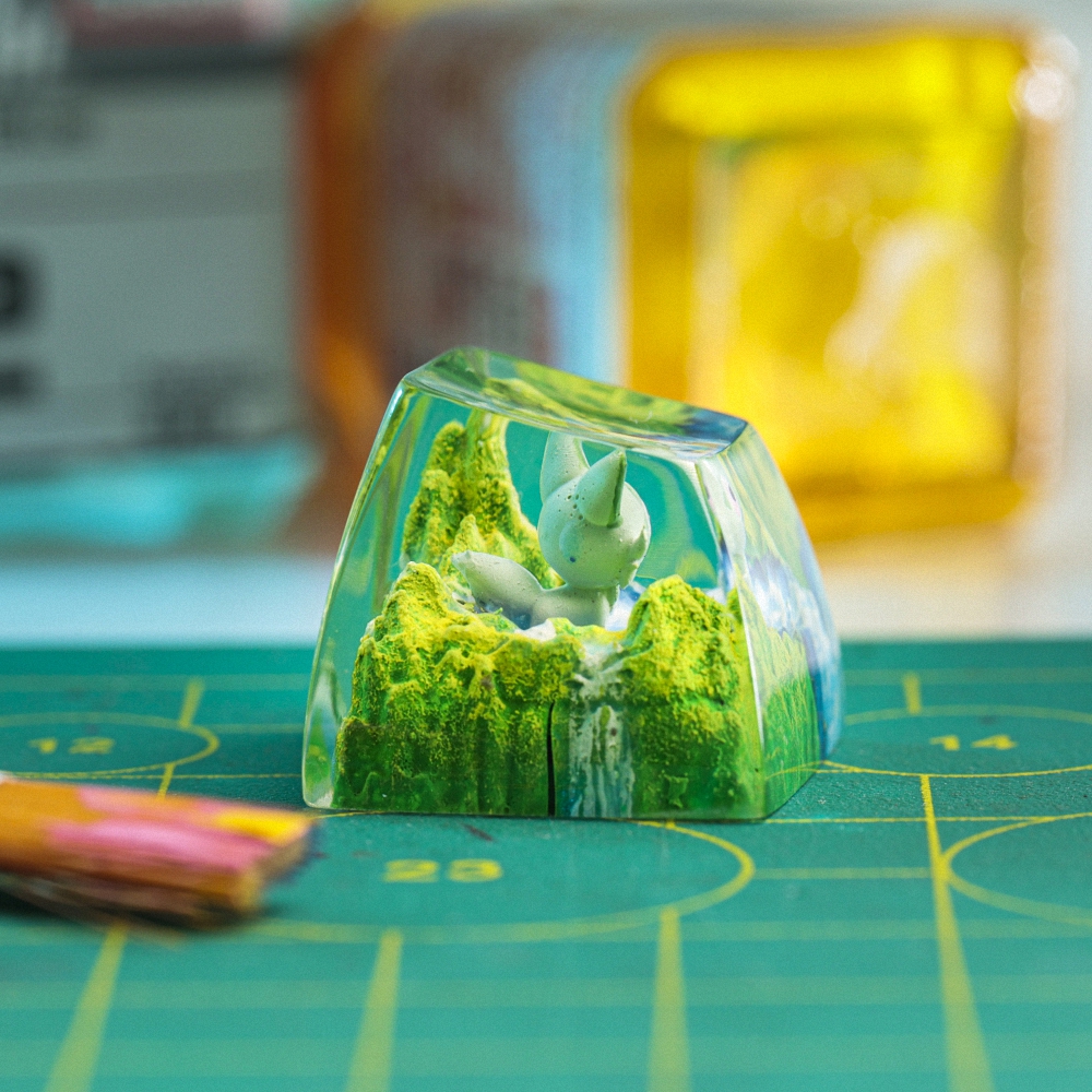 Pokemon - Sprigatito Artisan Keycap Breakwooden