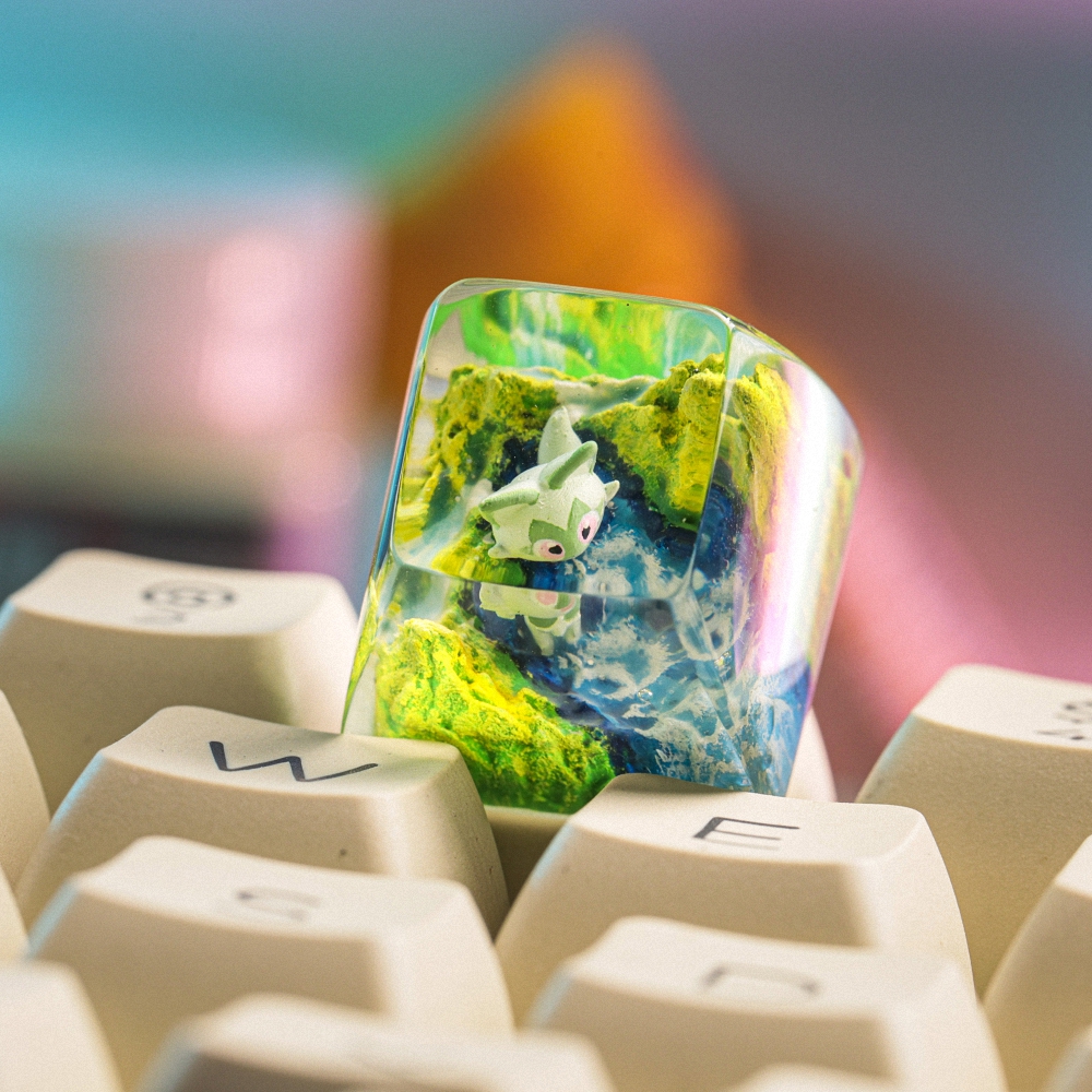 Pokemon - Sprigatito Artisan Keycap Breakwooden 2