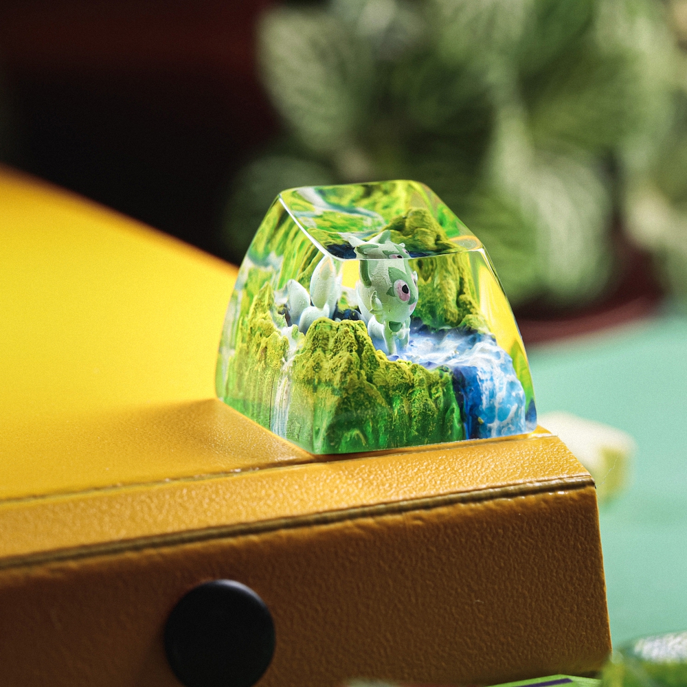 Pokemon - Sprigatito Artisan Keycap Breakwooden 3