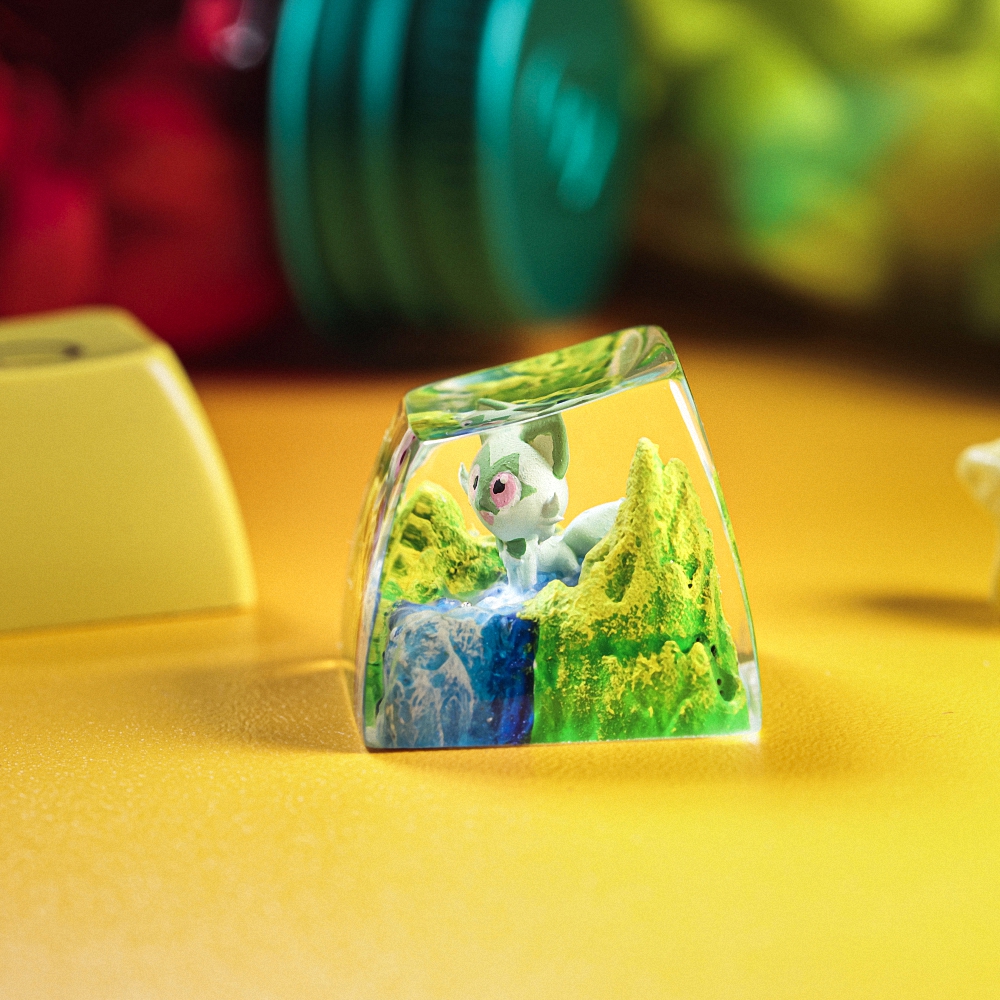 Pokemon - Sprigatito Artisan Keycap Breakwooden 3