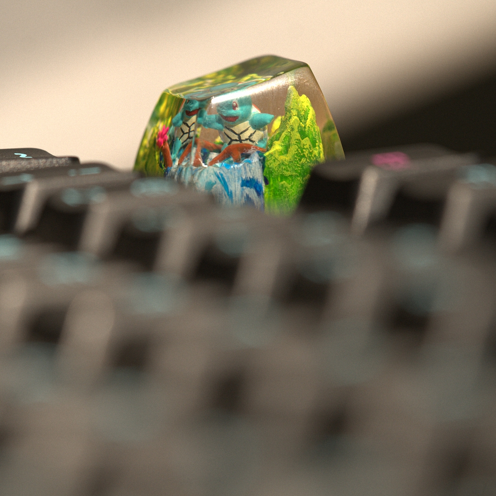 Pokemon - Squirtle Artisan Keycap Breakwooden 10