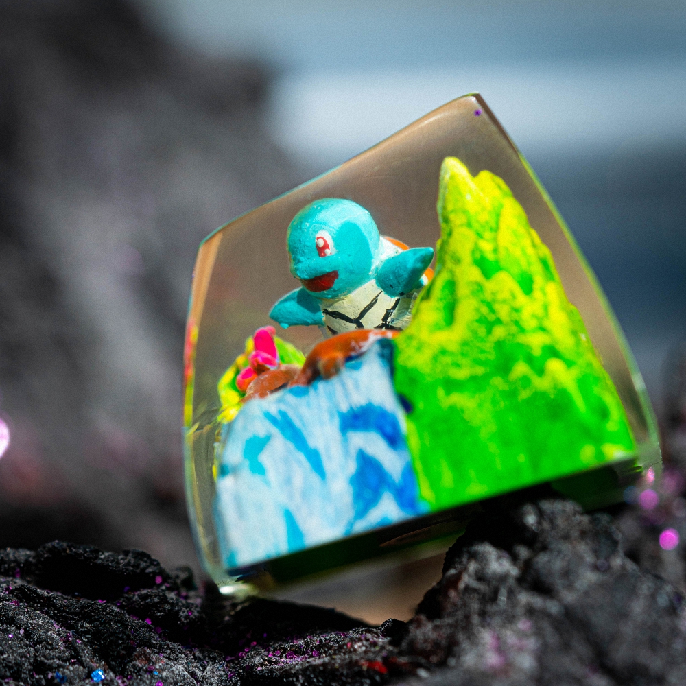 Pokemon - Squirtle Artisan Keycap Breakwooden 11