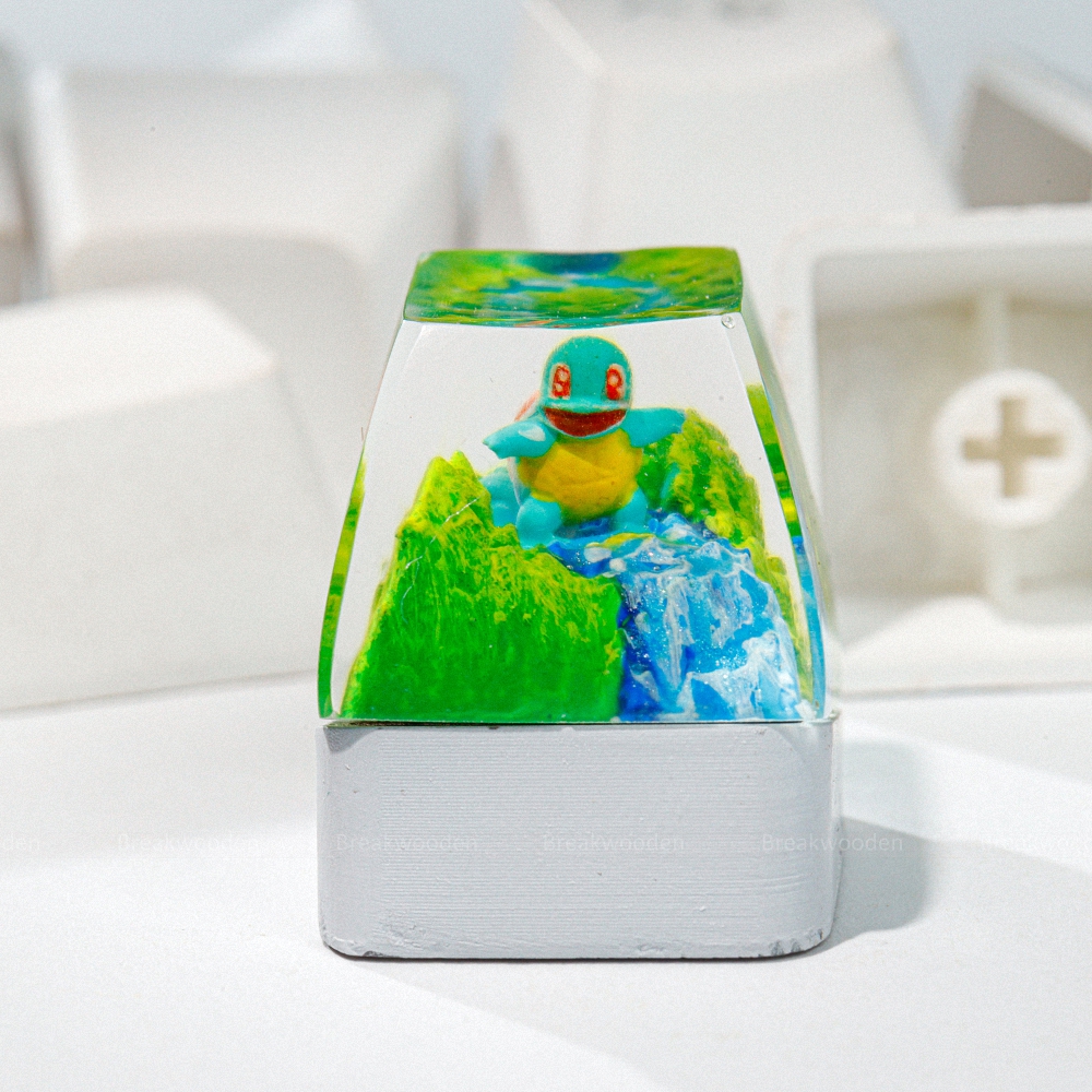 Pokemon - Squirtle Artisan Keycap Breakwooden 8