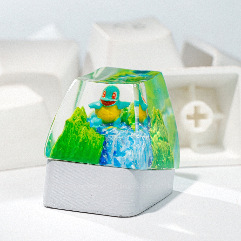 Pokemon - Squirtle Artisan Keycap Breakwooden 8