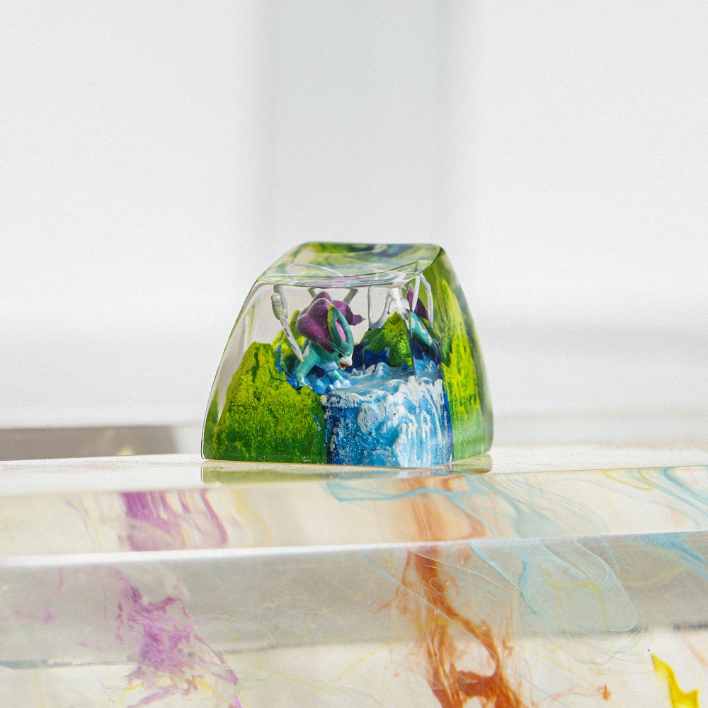 Pokemon - Suicune Artisan Keycap Breakwooden