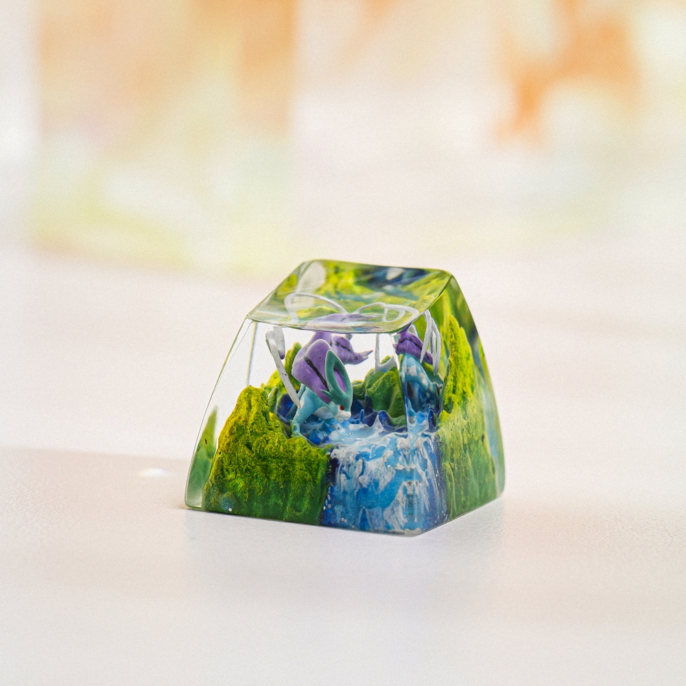 Pokemon - Suicune Artisan Keycap Breakwooden