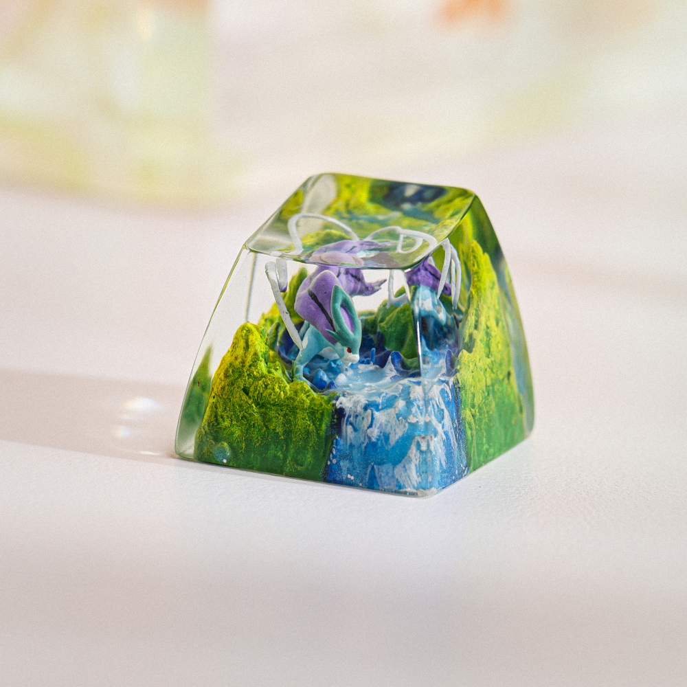 Pokemon - Suicune Artisan Keycap Breakwooden