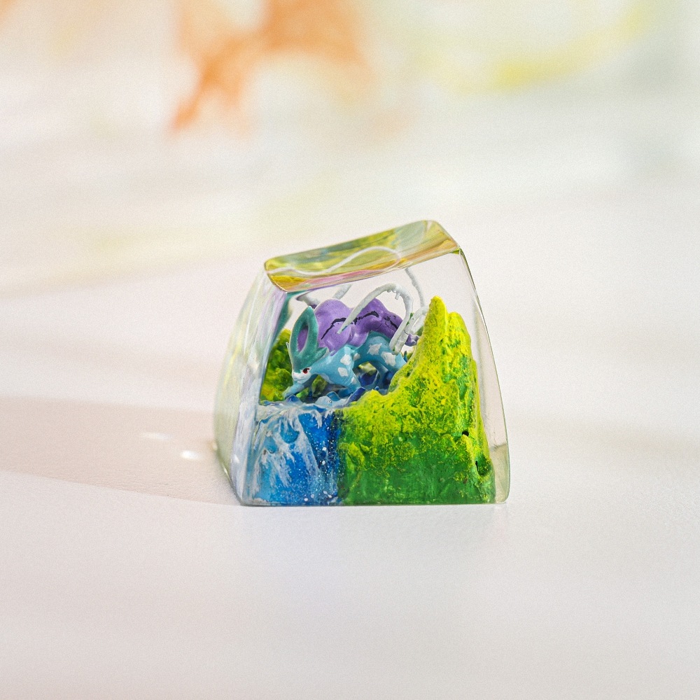 Pokemon - Suicune Artisan Keycap Breakwooden