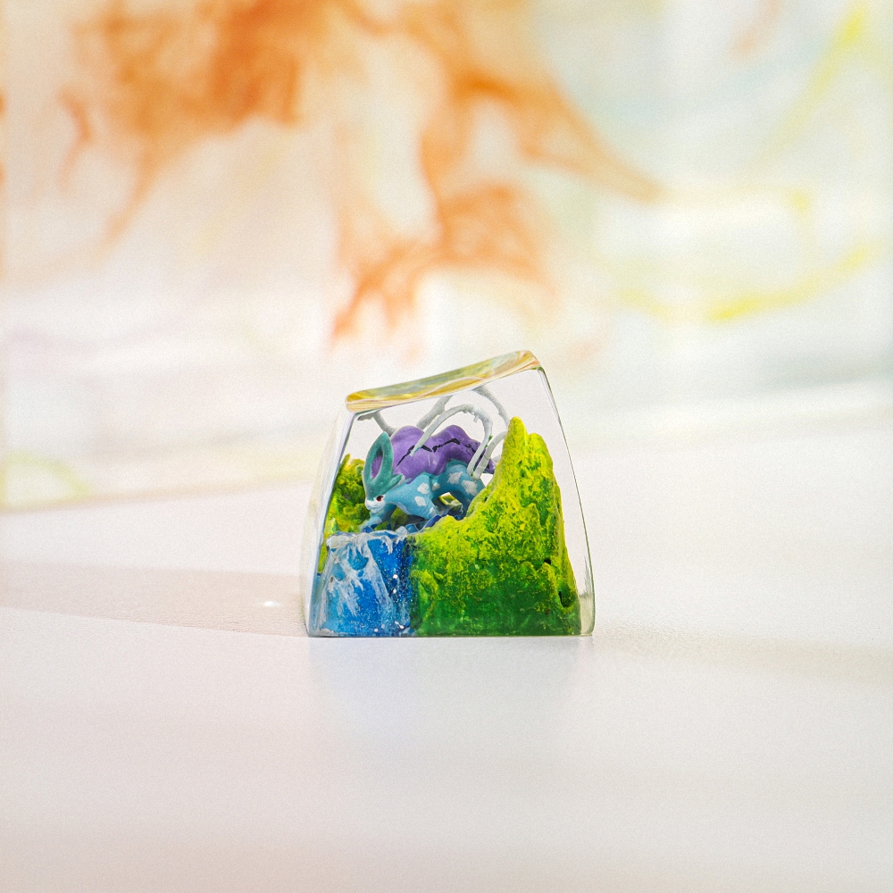 Pokemon - Suicune Artisan Keycap Breakwooden