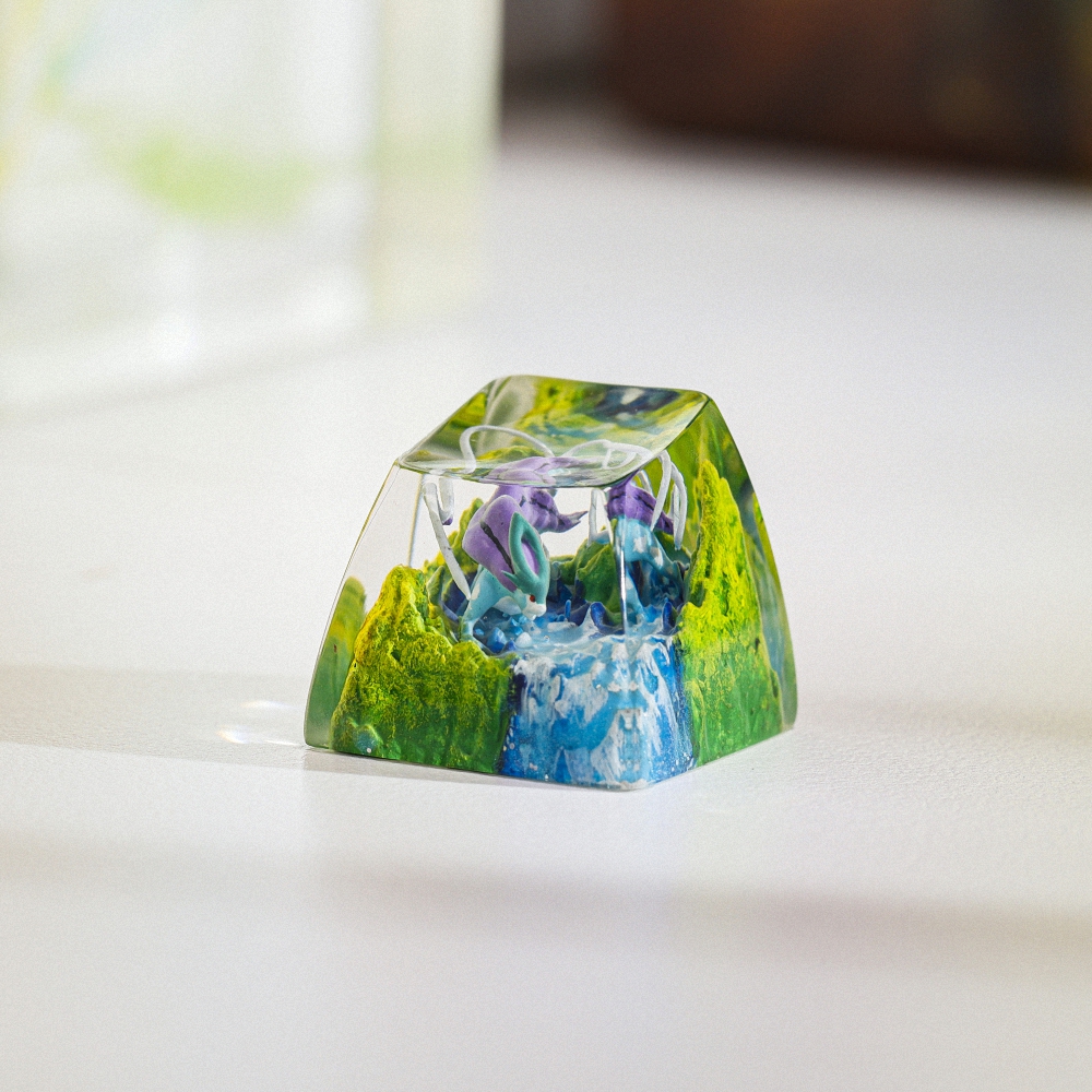 Pokemon - Suicune Artisan Keycap Breakwooden