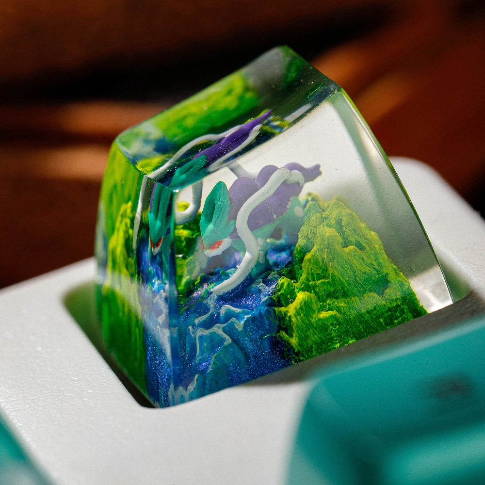 Pokemon - Suicune Artisan Keycap Breakwooden 2