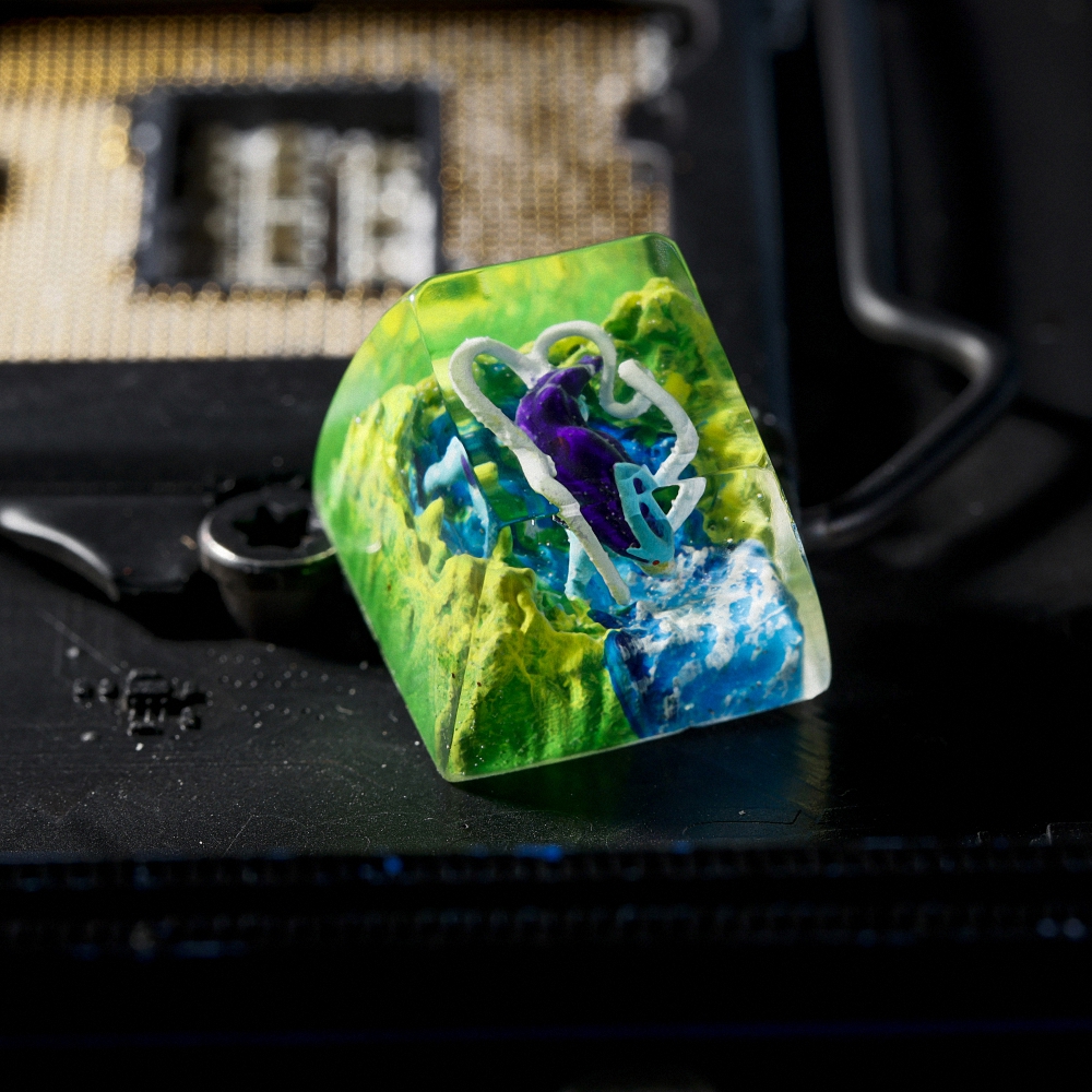 Pokemon - Suicune Artisan Keycap Breakwooden 3