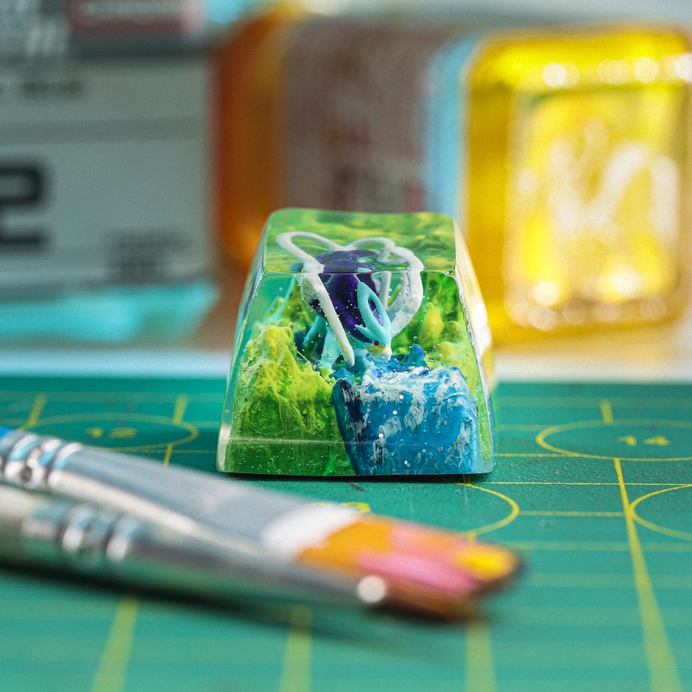 Pokemon - Suicune Artisan Keycap Breakwooden 4