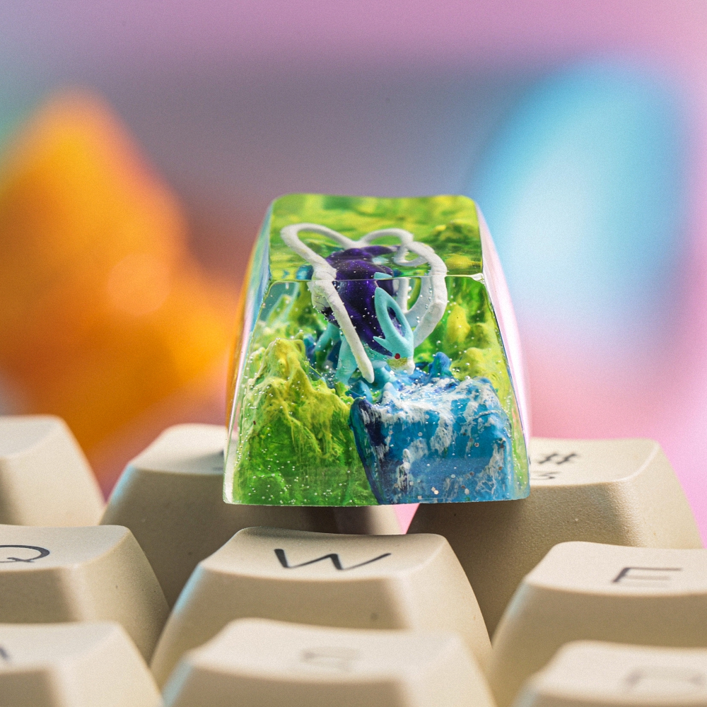 Pokemon - Suicune Artisan Keycap Breakwooden 5