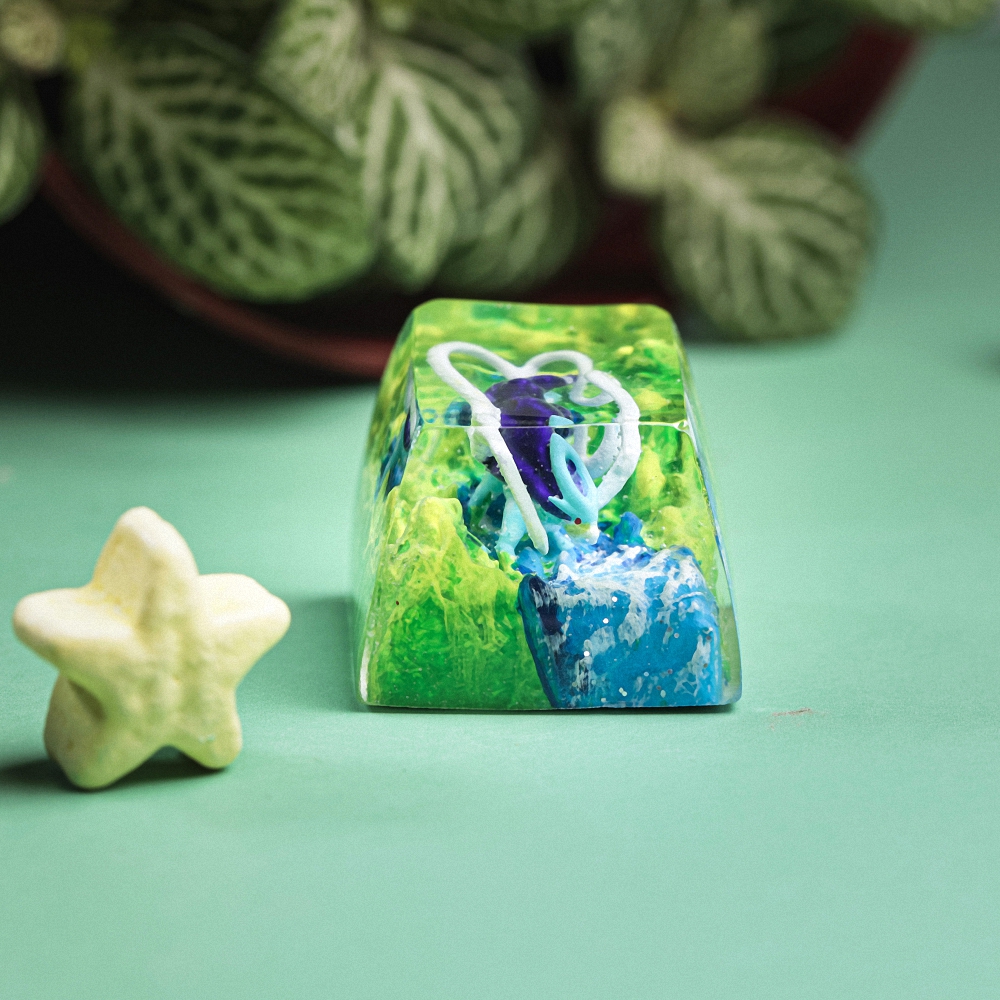 Pokemon - Suicune Artisan Keycap Breakwooden 7