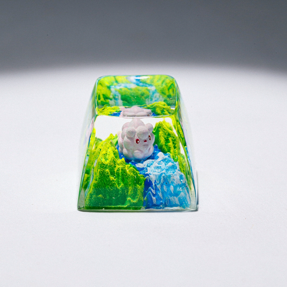 Pokemon - Swirlix Artisan Keycap Breakwooden